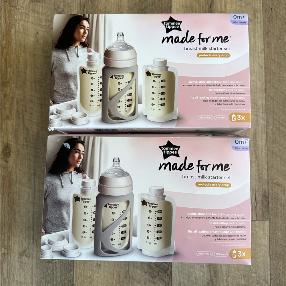 New Bundle X2 Tommee Tippee Made for Me Breast Milk Starter Set